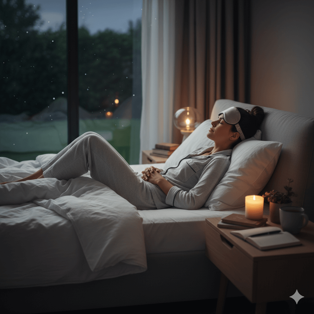 Evening routine promoting relaxation and recovery